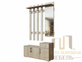 Прихожая №3 Вешалка с зеркалом 1000 (3 крючка) в Губкинском - gubkinskiy.mebel-74.com | фото