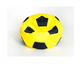 Кресло-мешок Мяч малый желто-черное в Губкинском - gubkinskiy.mebel-74.com | фото