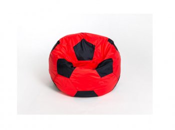 Кресло-мешок Мяч малый красно-черное в Губкинском - gubkinskiy.mebel-74.com | фото