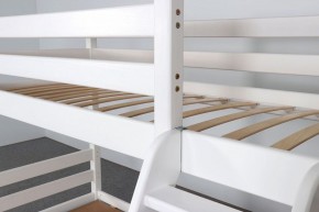 АДЕЛЬ Кровать двухъярусная с наклонной лестницей (белый) в Губкинском - gubkinskiy.mebel-74.com | фото