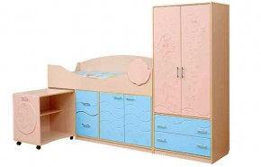 Набор мебели для детской Юниор -12.2 (700*1860) МДФ матовый в Губкинском - gubkinskiy.mebel-74.com | фото