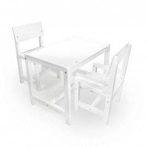 Детский растущий комплект стол и два стула  Я САМ "Лофт" (Белый, Белый) в Губкинском - gubkinskiy.mebel-74.com | фото