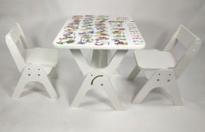 Детский растущий стол-парта и два стула Я САМ "Умка-Дуо" (Алфавит) в Губкинском - gubkinskiy.mebel-74.com | фото