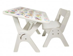 Детский растущий стол-парта и стул Я САМ "Умка" (Алфавит) в Губкинском - gubkinskiy.mebel-74.com | фото