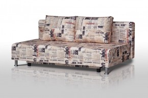 Диван-кровать Комфорт без подлокотников Принт "Gazeta" (2 подушки) в Губкинском - gubkinskiy.mebel-74.com | фото