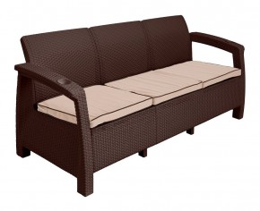 Диван Yalta Premium Sofa 3 Set (Ялта) шоколадный (+подушки под спину) в Губкинском - gubkinskiy.mebel-74.com | фото