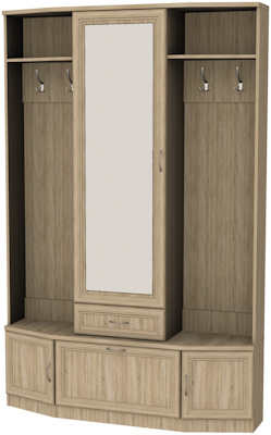 Шкаф для прихожей с зеркалом арт.600 в Губкинском - gubkinskiy.mebel-74.com | фото