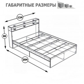 Камелия Кровать 1200, цвет белый, ШхГхВ 123,5х217х78,2 см., сп.м. 1200х2000 мм., без матраса, основание есть в Губкинском - gubkinskiy.mebel-74.com | фото