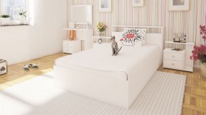 Камелия Кровать 1200, цвет белый, ШхГхВ 123,5х217х78,2 см., сп.м. 1200х2000 мм., без матраса, основание есть в Губкинском - gubkinskiy.mebel-74.com | фото