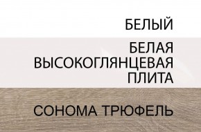 Комод 2D-1S/TYP 34, LINATE ,цвет белый/сонома трюфель в Губкинском - gubkinskiy.mebel-74.com | фото