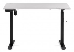 Компьютерный стол Маркос с механизмом подъема 120х75х75 белая шагрень / черный в Губкинском - gubkinskiy.mebel-74.com | фото