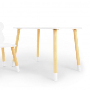 Комплект детской мебели стол и стул Корона (Белый/Белый/Береза) в Губкинском - gubkinskiy.mebel-74.com | фото