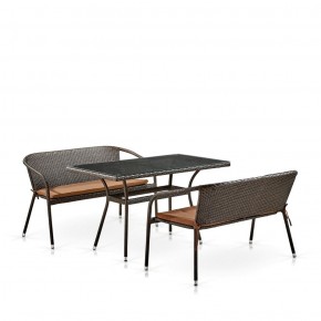 Комплект мебели из иск. ротанга T286A/S139A-W53 Brown в Губкинском - gubkinskiy.mebel-74.com | фото
