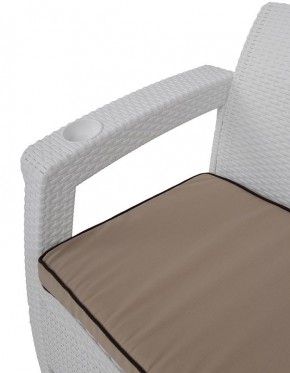 Комплект уличной мебели Yalta Premium Terrace Set (Ялта) белый (+подушки под спину) в Губкинском - gubkinskiy.mebel-74.com | фото