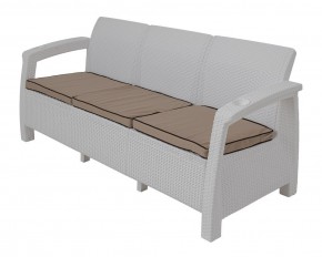 Комплект уличной мебели Yalta Premium Terrace Triple Set (Ялта) белый (+подушки под спину) в Губкинском - gubkinskiy.mebel-74.com | фото