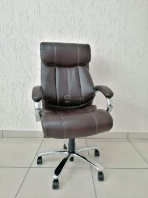 Кресло Barneo K-303 для руководителя (коричневая экокожа) в Губкинском - gubkinskiy.mebel-74.com | фото