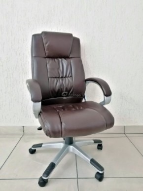 Кресло Barneo K-6 для руководителя (коричневая экокожа) в Губкинском - gubkinskiy.mebel-74.com | фото