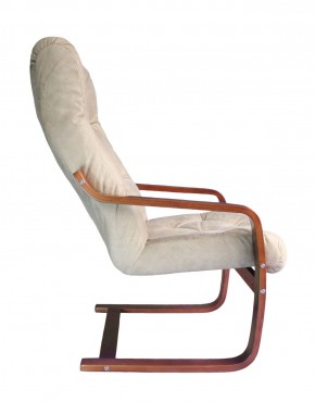 Кресло для отдыха (пружинка) Магнат 102-З-КР замша КРЕМ в Губкинском - gubkinskiy.mebel-74.com | фото