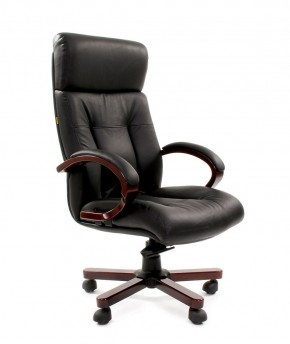 Кресло для руководителя CHAIRMAN  421 (Натуральная кожа) Черное в Губкинском - gubkinskiy.mebel-74.com | фото