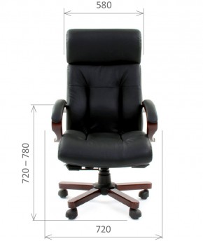 Кресло для руководителя CHAIRMAN  421 (Натуральная кожа) Черное в Губкинском - gubkinskiy.mebel-74.com | фото