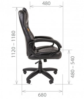 Кресло для руководителя  CHAIRMAN 432 (Экокожа черная) в Губкинском - gubkinskiy.mebel-74.com | фото