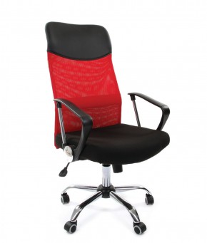 Кресло для руководителя CHAIRMAN 610 N (15-21 черный/сетка красный) в Губкинском - gubkinskiy.mebel-74.com | фото