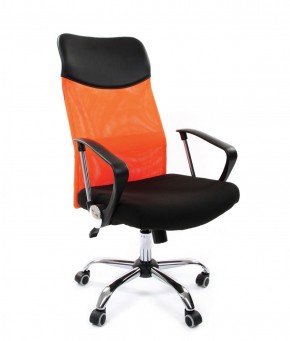 Кресло для руководителя CHAIRMAN 610 N (15-21 черный/сетка оранжевый) в Губкинском - gubkinskiy.mebel-74.com | фото