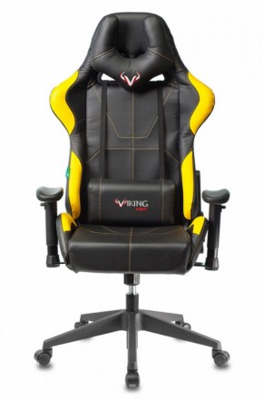 Кресло игровое Бюрократ VIKING 5 AERO YELLOW черный/желтый в Губкинском - gubkinskiy.mebel-74.com | фото