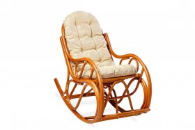 Кресло - качалка 05/04 с подушкой (Миндаль матовый) в Губкинском - gubkinskiy.mebel-74.com | фото