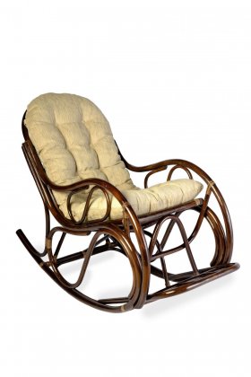 Кресло - качалка 05/04 с подушкой (Темно-коричневый) в Губкинском - gubkinskiy.mebel-74.com | фото