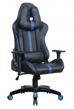 Кресло компьютерное BRABIX "GT Carbon GM-120" (черное/синее) 531930 в Губкинском - gubkinskiy.mebel-74.com | фото