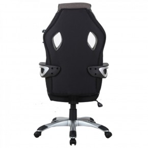 Кресло компьютерное BRABIX Techno GM-002 (ткань) черное/серое, вставки белые (531815) в Губкинском - gubkinskiy.mebel-74.com | фото