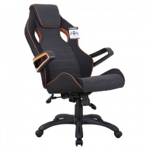 Кресло компьютерное BRABIX Techno Pro GM-003 (ткань черное/серое, вставки оранжевые) 531813 в Губкинском - gubkinskiy.mebel-74.com | фото