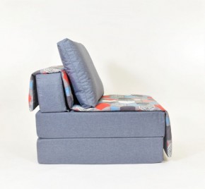 Кресло-кровать бескаркасное Харви (серый-геометрия слейт) в Губкинском - gubkinskiy.mebel-74.com | фото