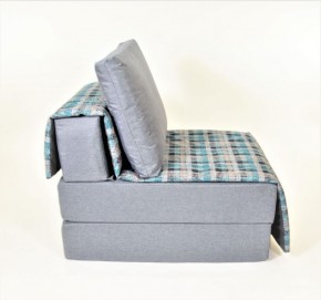 Кресло-кровать бескаркасное Харви (серый-квадро азур) в Губкинском - gubkinskiy.mebel-74.com | фото