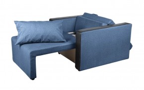 Кресло-кровать Милена с подлокотниками (синий) Велюр в Губкинском - gubkinskiy.mebel-74.com | фото