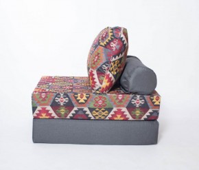Кресло-кровать-пуф бескаркасное Прайм (мехико серый-графит) в Губкинском - gubkinskiy.mebel-74.com | фото