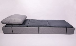 Кресло-кровать-пуф бескаркасное Прайм (мехико серый-графит) в Губкинском - gubkinskiy.mebel-74.com | фото