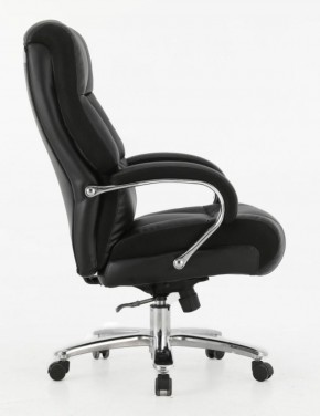 Кресло офисное BRABIX PREMIUM "Bomer HD-007" (рециклированная кожа, хром, черное) 531939 в Губкинском - gubkinskiy.mebel-74.com | фото