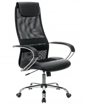 Кресло офисное BRABIX PREMIUM "Stalker EX-608 CH" (хром, ткань-сетка/кожзам, черное) 532091 в Губкинском - gubkinskiy.mebel-74.com | фото