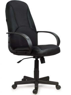 Кресло офисное BRABIX "City EX-512" (кожзам черный, ткань черная) 531407 в Губкинском - gubkinskiy.mebel-74.com | фото