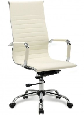 Кресло офисное BRABIX "Energy EX-509" (экокожа, хром, бежевое) 531166 в Губкинском - gubkinskiy.mebel-74.com | фото