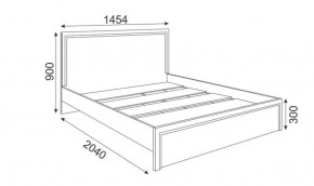 Кровать 1.4 М16 Стандарт с настилом Беатрис (Орех гепланкт) в Губкинском - gubkinskiy.mebel-74.com | фото