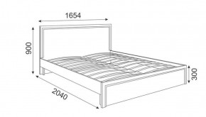 Кровать 1.6 М07 Стандарт с основанием Беатрис (Орех гепланкт) в Губкинском - gubkinskiy.mebel-74.com | фото
