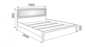 Кровать 1.6 М09 с мягкой спинкой и настилом Беатрис (Орех гепланкт) в Губкинском - gubkinskiy.mebel-74.com | фото