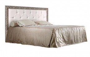 Кровать 2-х спальная(1,6 м)Тиффани Premium черная/серебро с мягким элементом со стразами с подъемным механизмом (ТФКР-2[3][7](П) в Губкинском - gubkinskiy.mebel-74.com | фото