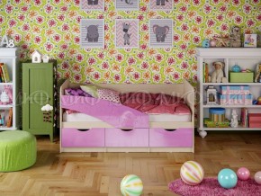 Кровать Бабочки (Сиреневый металлик) 1600 в Губкинском - gubkinskiy.mebel-74.com | фото