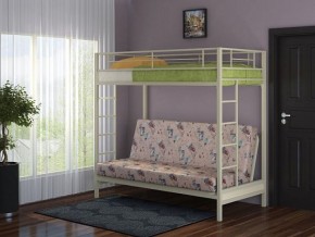 Кровать двухъярусная с диваном "Мадлен" (Слоновая кость/Серый) в Губкинском - gubkinskiy.mebel-74.com | фото