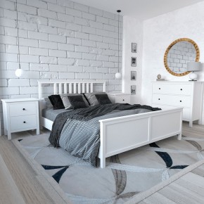 Кровать Ф-156.02 двухспальная 160х200 из массива сосны, цвет белый в Губкинском - gubkinskiy.mebel-74.com | фото