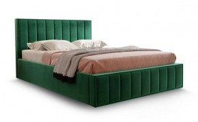 Кровать "Вена" 1400 СТАНДАРТ Вариант 1 Мора зеленый + бельевой ящик с кроватным основанием и подъемным механизмом в Губкинском - gubkinskiy.mebel-74.com | фото